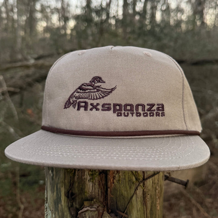 Cupped Wood Duck Axsponza Outdoors Embroidered Rope Hat Boudin