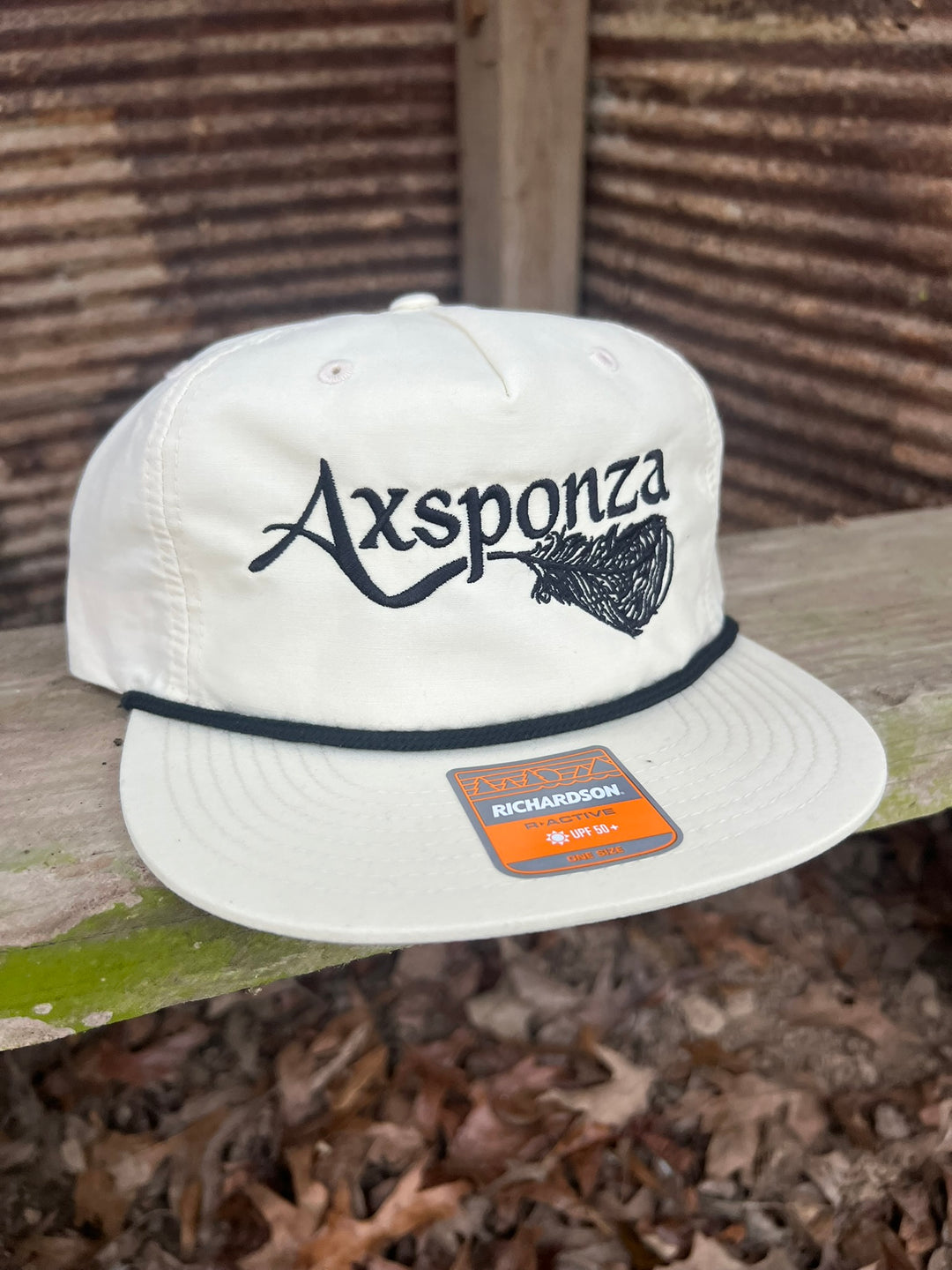 Axsponza Feather Embroidered Birch Rope Hat