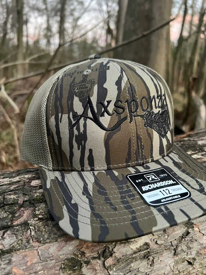 Axsponza Feather Embroidered Trucker Hat Bottomland-Loden