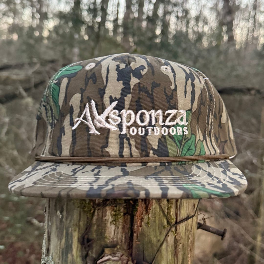 Turkey Track Axsponza Logo Rope Hat in Greenleaf