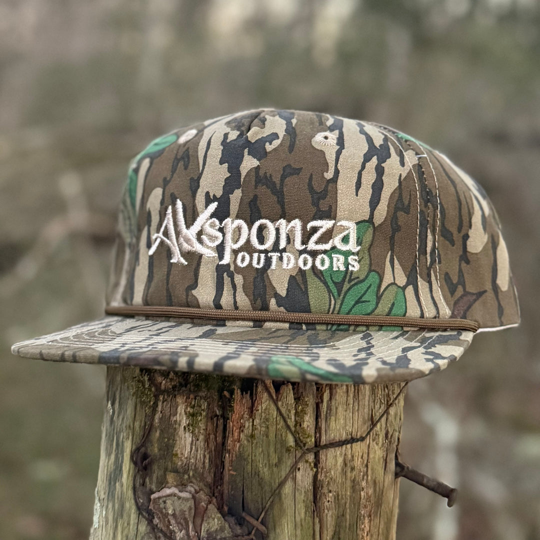 Turkey Track Axsponza Logo Rope Hat in Greenleaf
