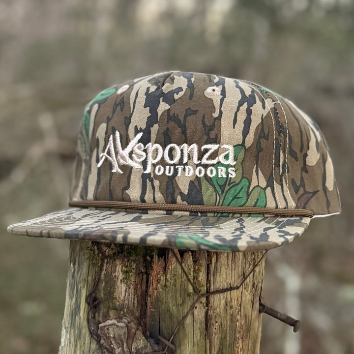 Turkey Track Axsponza Logo Rope Hat in Greenleaf