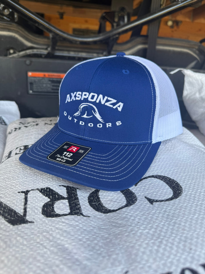 Icon Banner Trucker Hat Royal - White