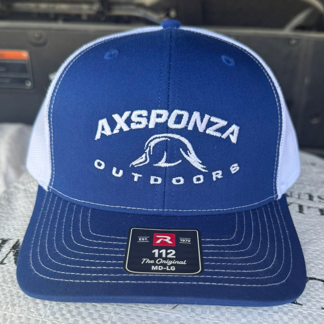 Icon Banner Trucker Hat Royal - White