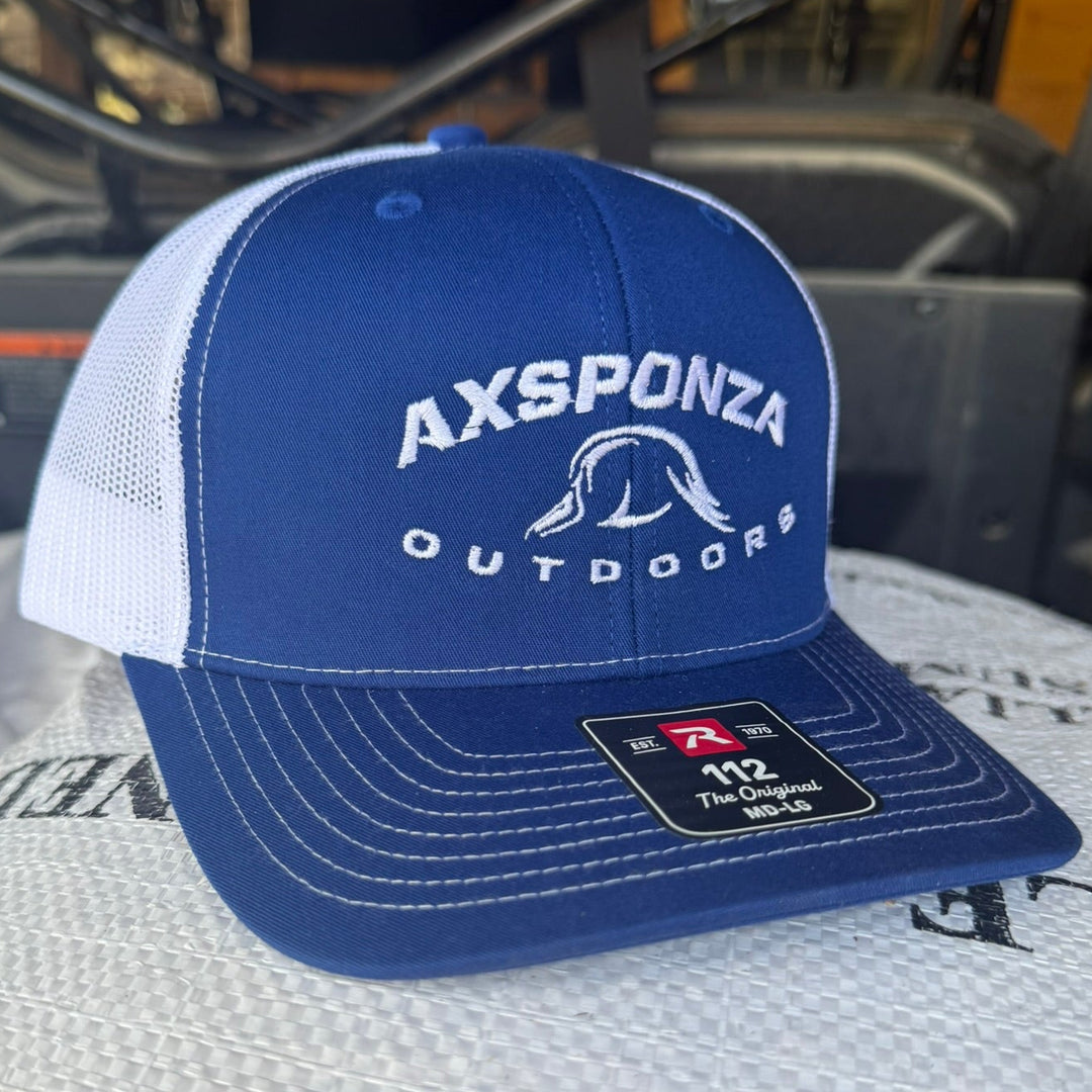Icon Banner Trucker Hat Royal - White