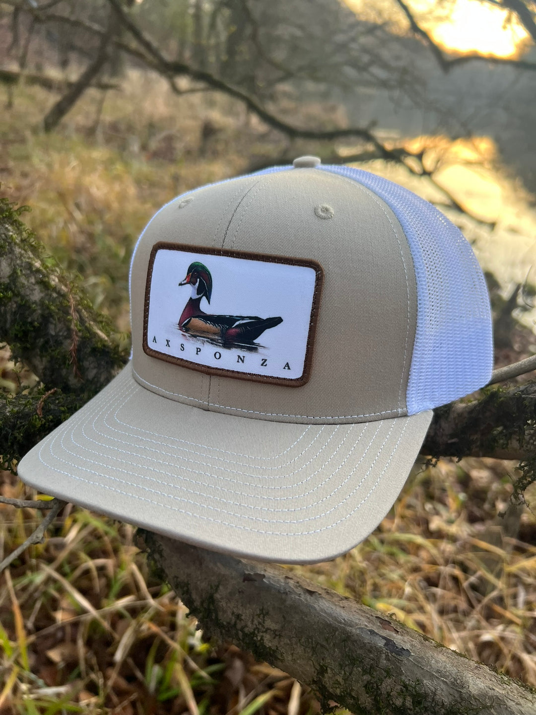 Wood Duck Axsponza Patch Trucker Khaki-White – Axsponza Outdoors