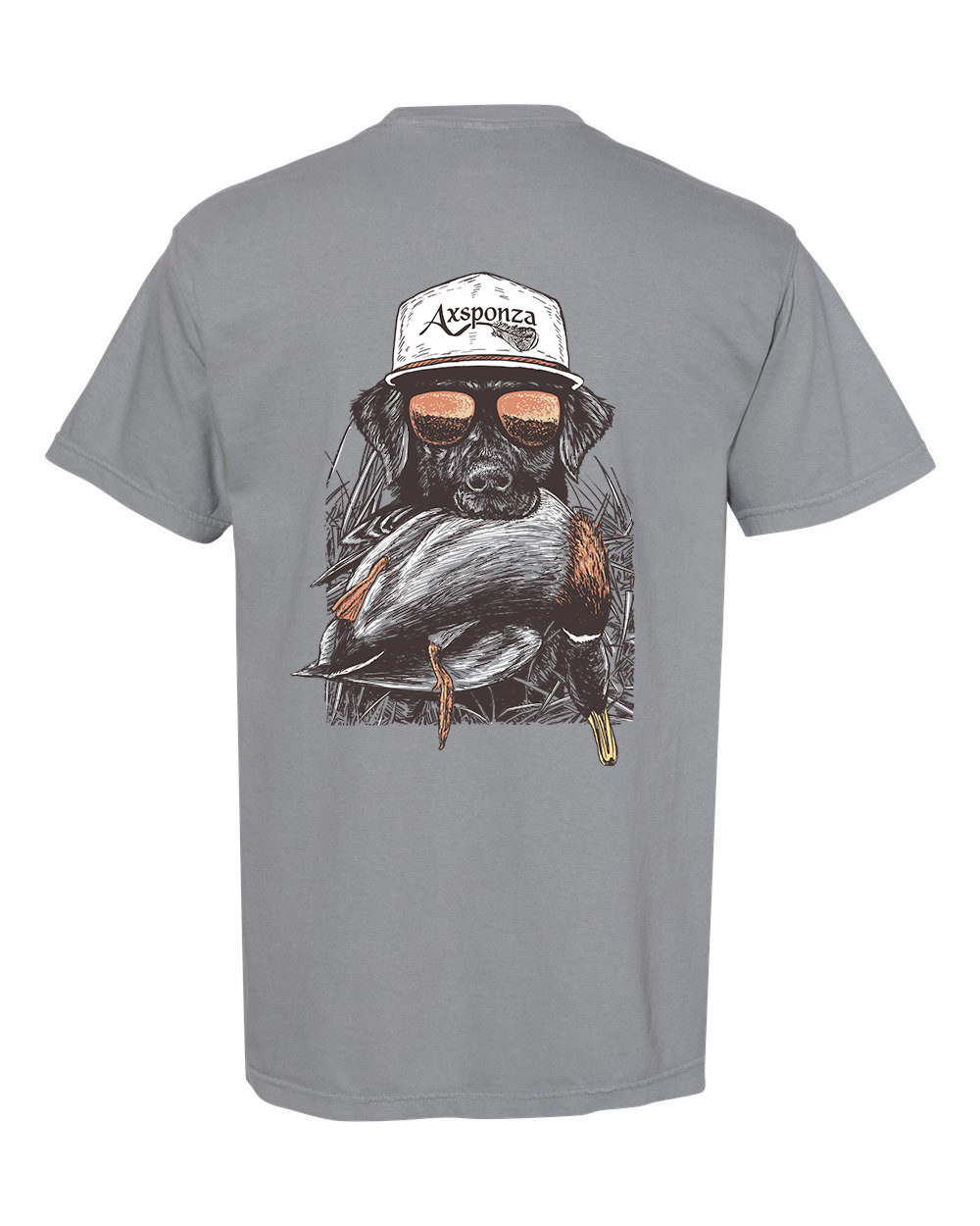 Shades & Feathers Black Lab Marsh Pocket Tee