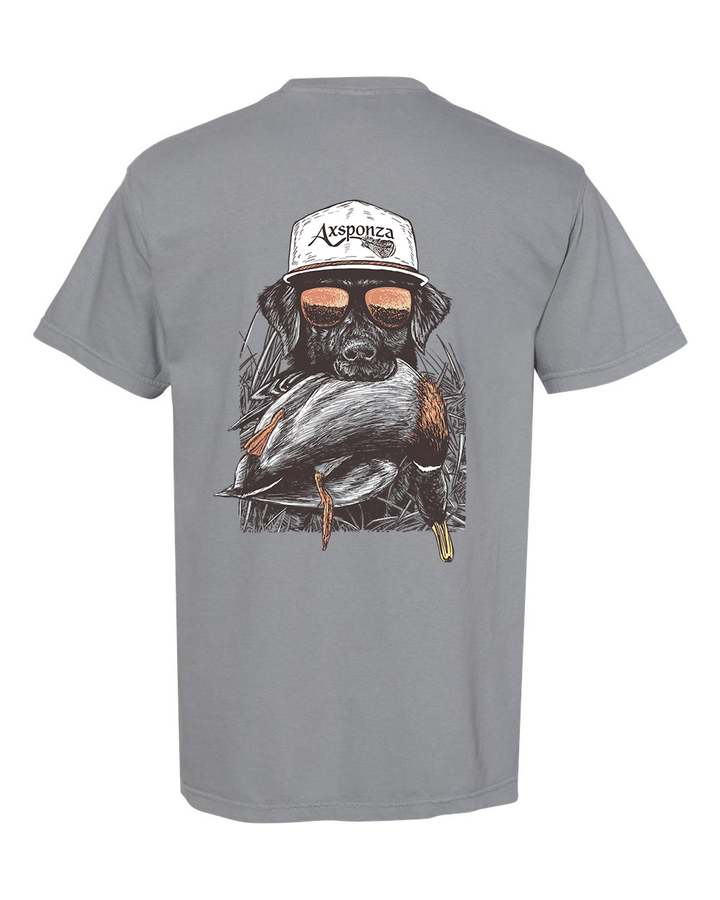 Shades & Feathers Black Lab Marsh Pocket Tee